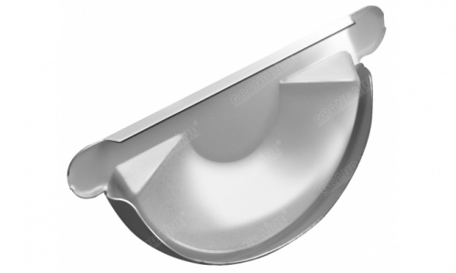 Заглушка торц.универс.125мм RAL 9003 GL