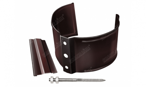 Кронштейн трубы на кирпич 90мм RAL 8017 GL