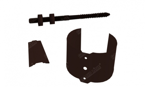 Кронштейн трубы на кирпич 100мм RAL 8017 GL