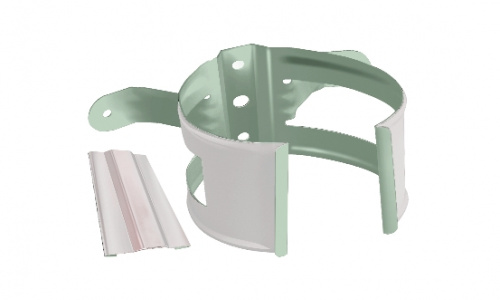 Кронштейн трубы на дерево 100мм RAL 9003 GL