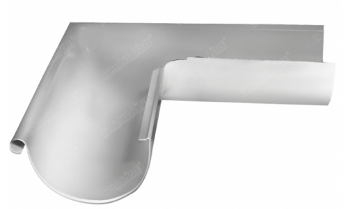 Угол желоба внешний Optima, 90 гр. 125 мм,RAL 9003