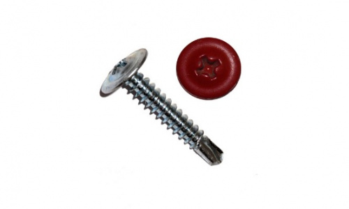 Саморез ПШ 4,2х19 мм RAL 3003 сверло