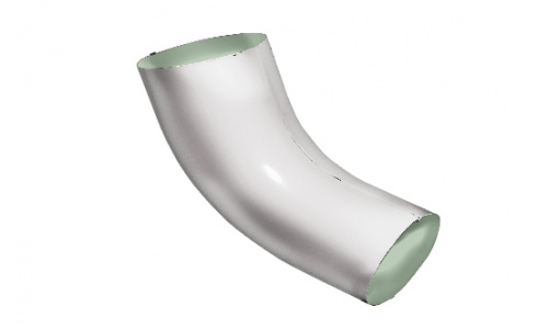 Колено стока Optima 100мм RAL 9003