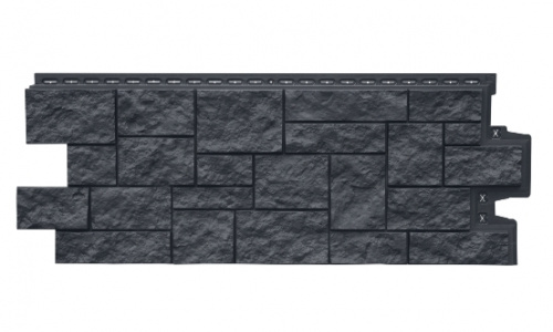 Фасадная панель GL Дикий Камень Стандарт графит