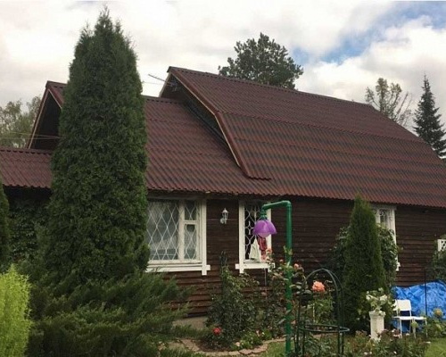 черепица ондулин коричневая