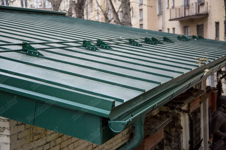 Труба круглая соединит. 90мм 1м RAL 6005 GL