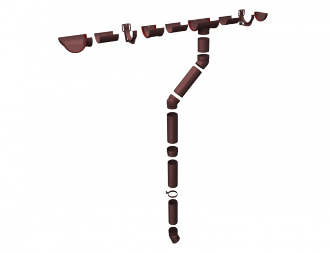 Хомут трубы ПВХ шоколад GL