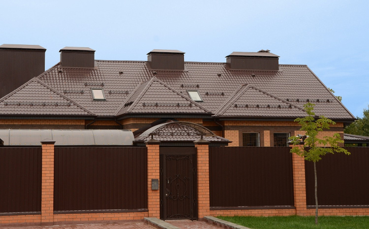 Металлочерепица классик GL 0,5 Velur20 RAL 7024 